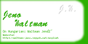 jeno waltman business card